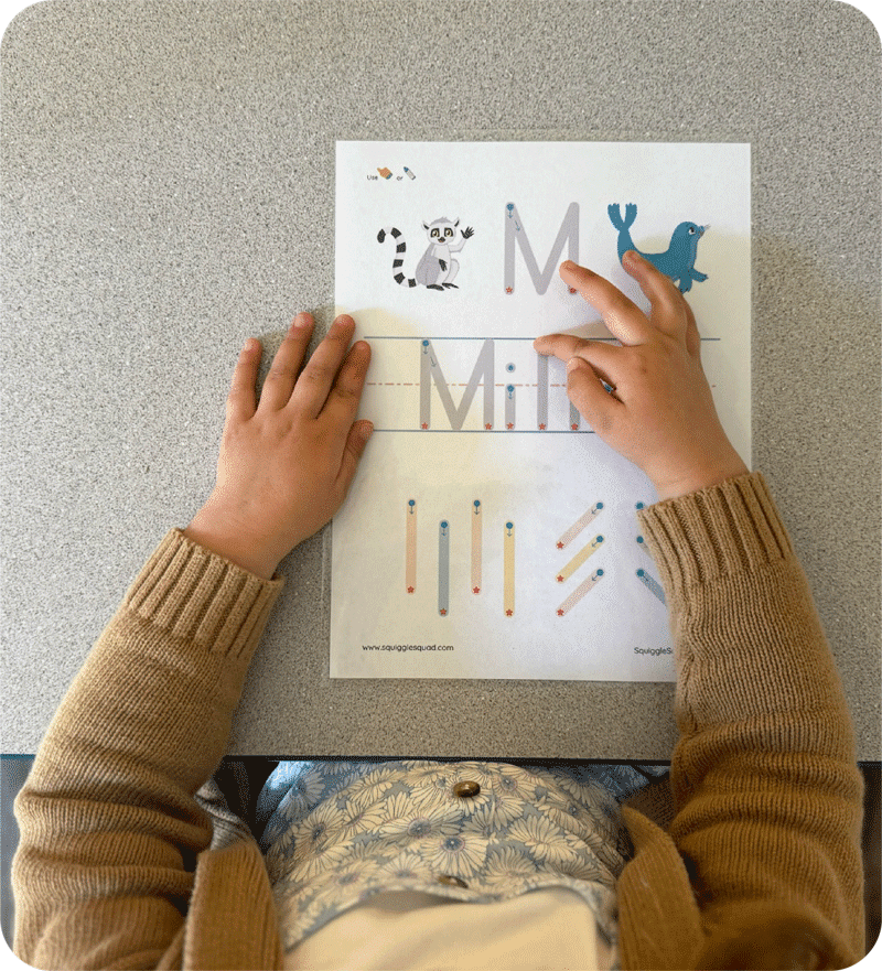 finger tracing figures